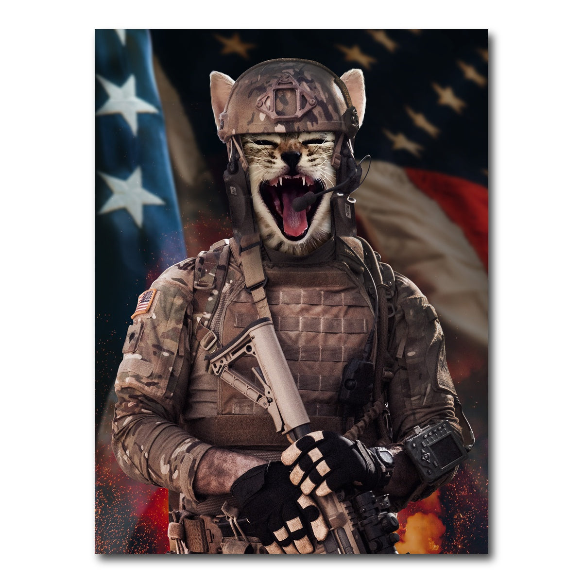 AUTO-MOCKUP WHITE | Kitty Soldier | 1 Piece | Gallery Wrap Canvas | group=3x4