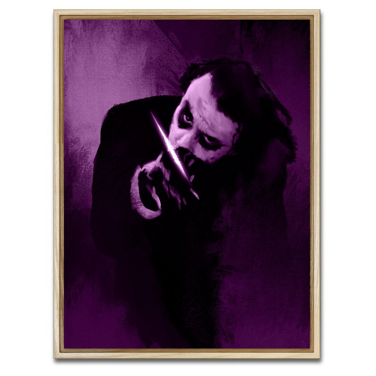 AUTO-MOCKUP WHITE | Knife Clown | 1 Piece | Natural Framed Canvas | group=3x4