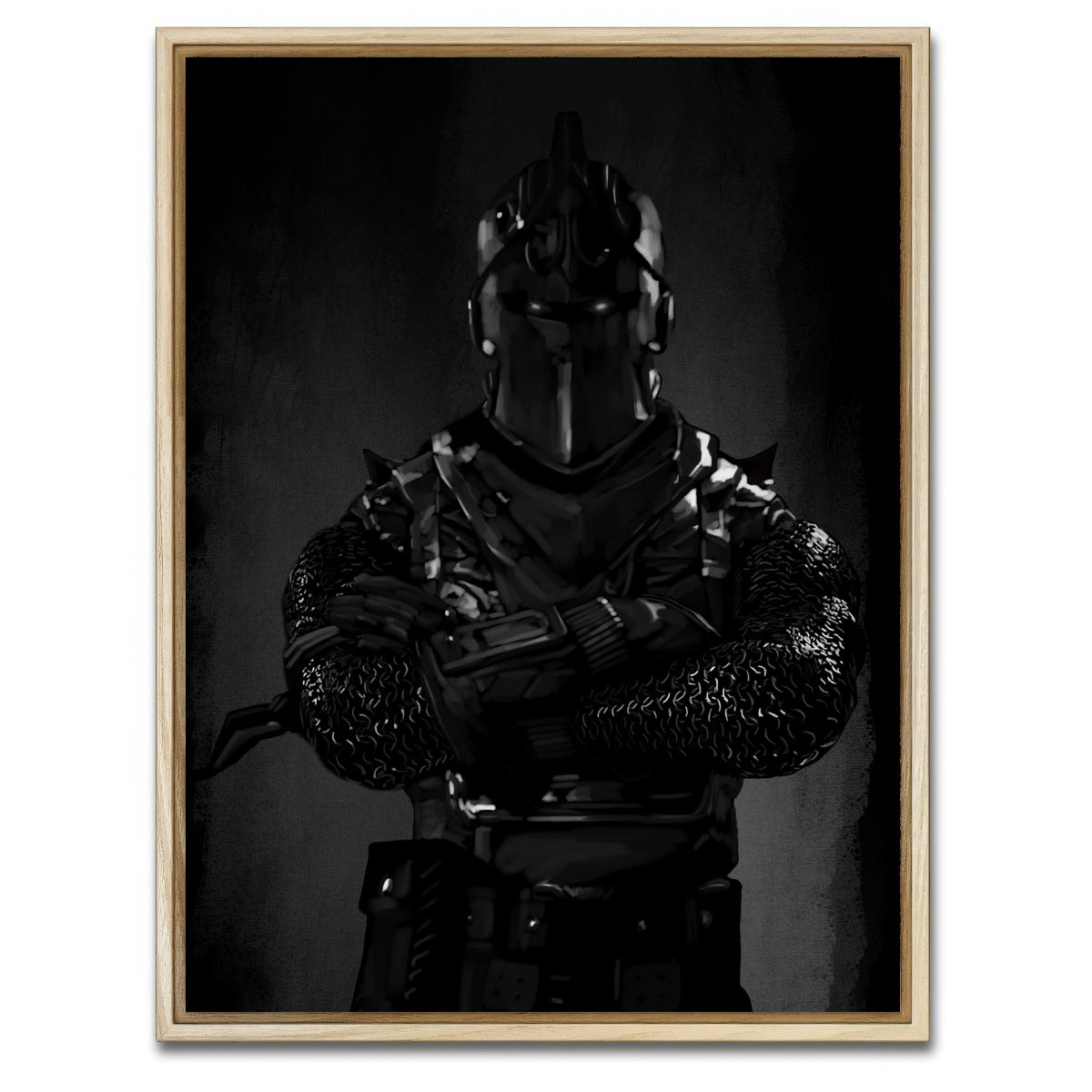 AUTO-MOCKUP WHITE | Knight Character | 1 Piece | Natural Framed Canvas | group=3x4