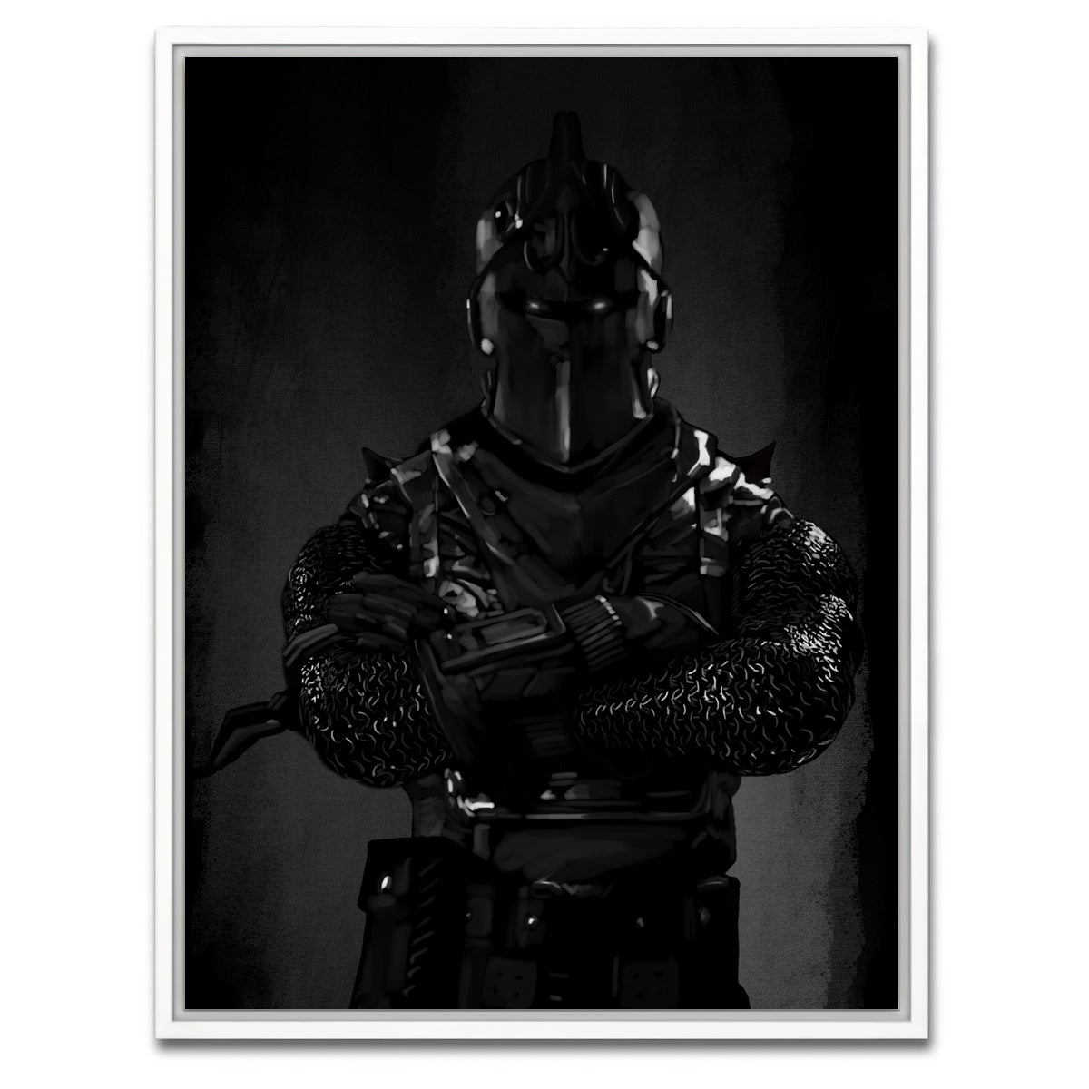 AUTO-MOCKUP WHITE | Knight Character | 1 Piece | White Framed Canvas | group=3x4