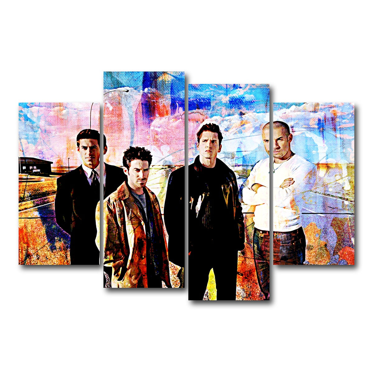 AUTO-MOCKUP WHITE | Knockaround Guys | 4 Piece | Gallery Wrap Canvas | group=4_short