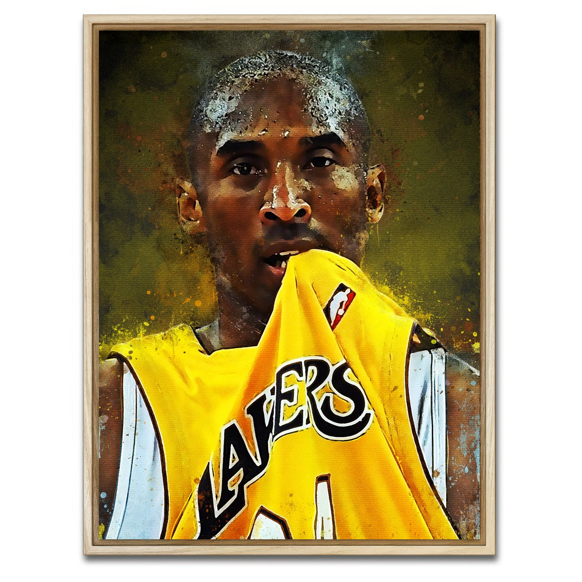 AUTO-MOCKUP WHITE | Kobe Bryant Paint | 1 Piece | Natural Framed Canvas | group=3x4