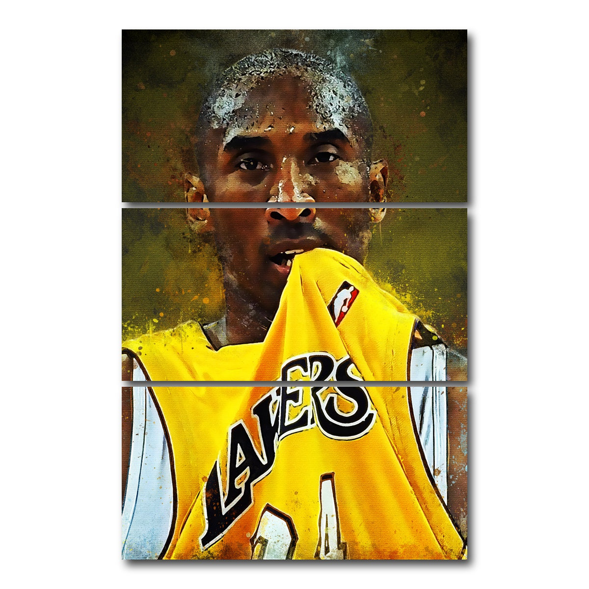 AUTO-MOCKUP WHITE | Kobe Bryant Paint | 3 Piece | Gallery Wrap Canvas | group=12x24_stacked