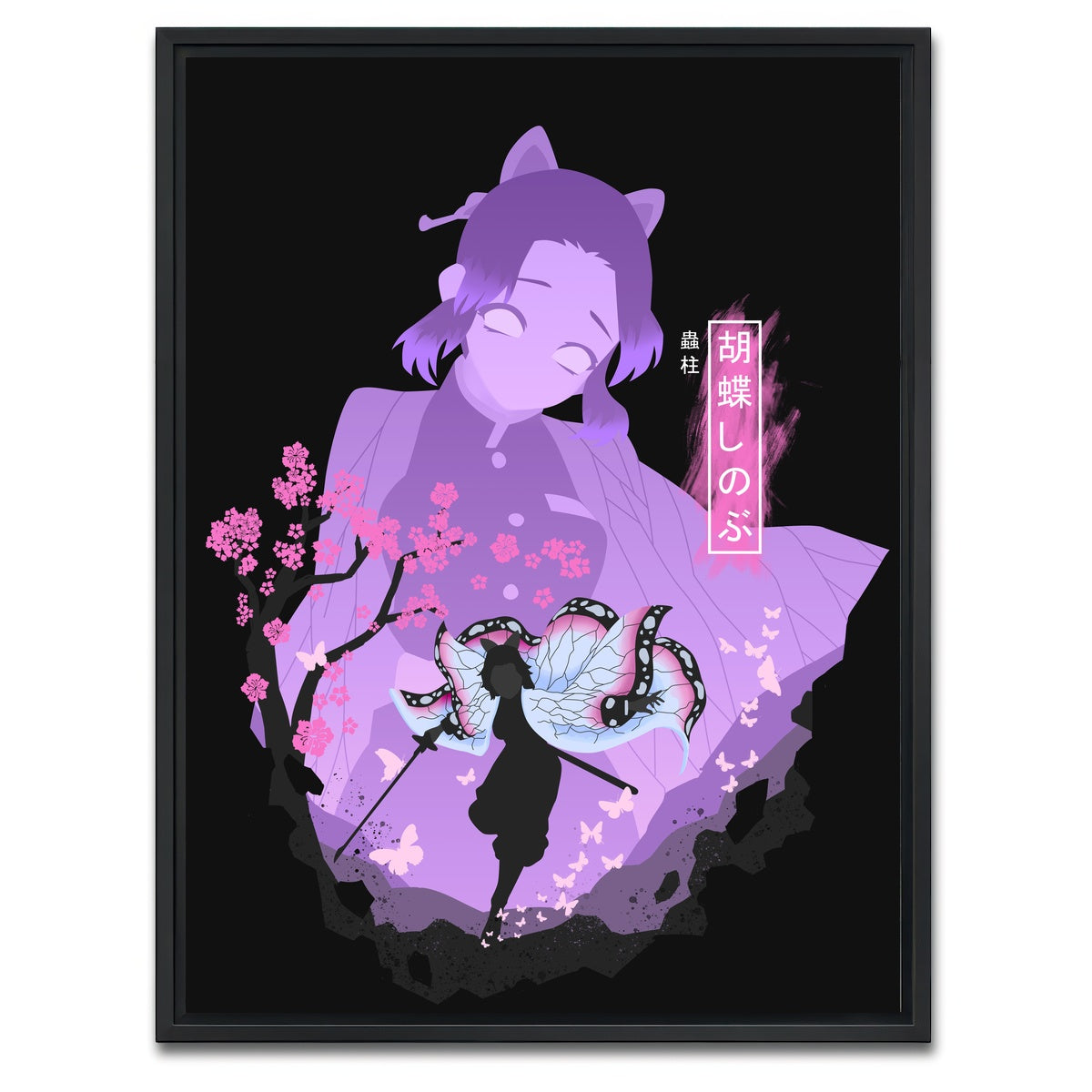 AUTO-MOCKUP WHITE | Kocho Shinobu | 1 Piece | Black Framed Canvas | group=3x4