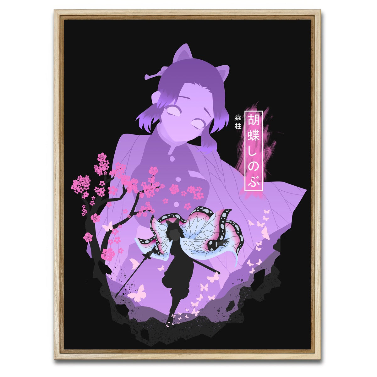 AUTO-MOCKUP WHITE | Kocho Shinobu | 1 Piece | Natural Framed Canvas | group=3x4