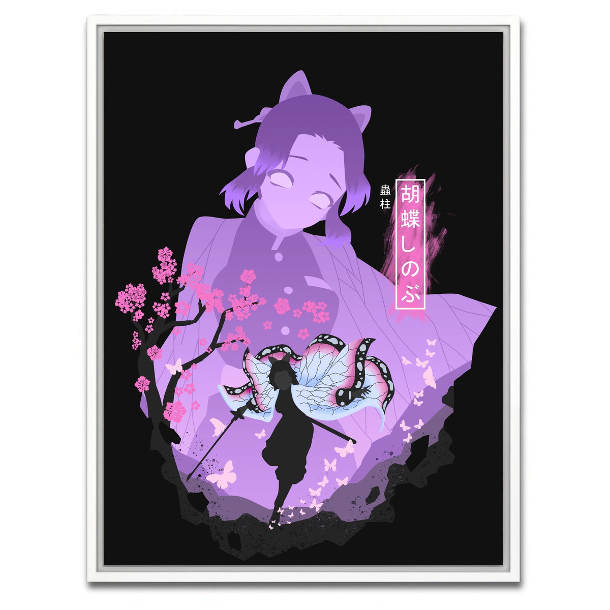 AUTO-MOCKUP WHITE | Kocho Shinobu | 1 Piece | White Framed Canvas | group=3x4