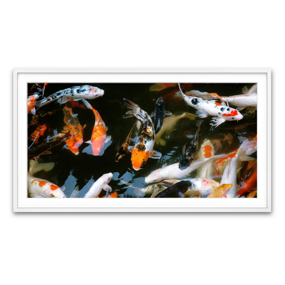 Framed Print 2x1 White