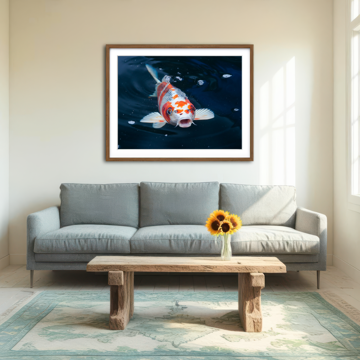 AUTO-MOCKUP ROOM | Koi Wall Art
