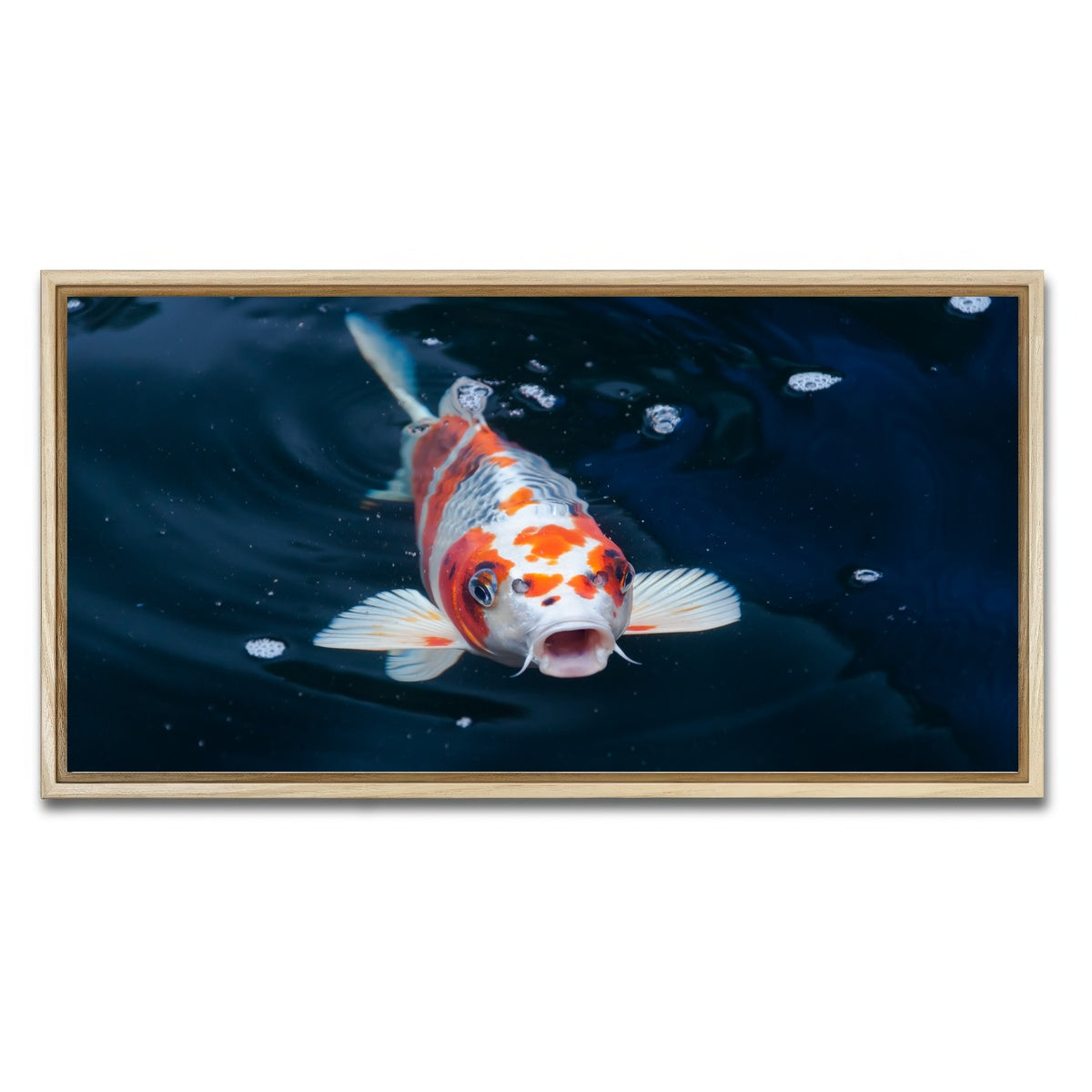AUTO-MOCKUP WHITE | Koi | 1 Piece | Natural Framed Canvas | group=2x1