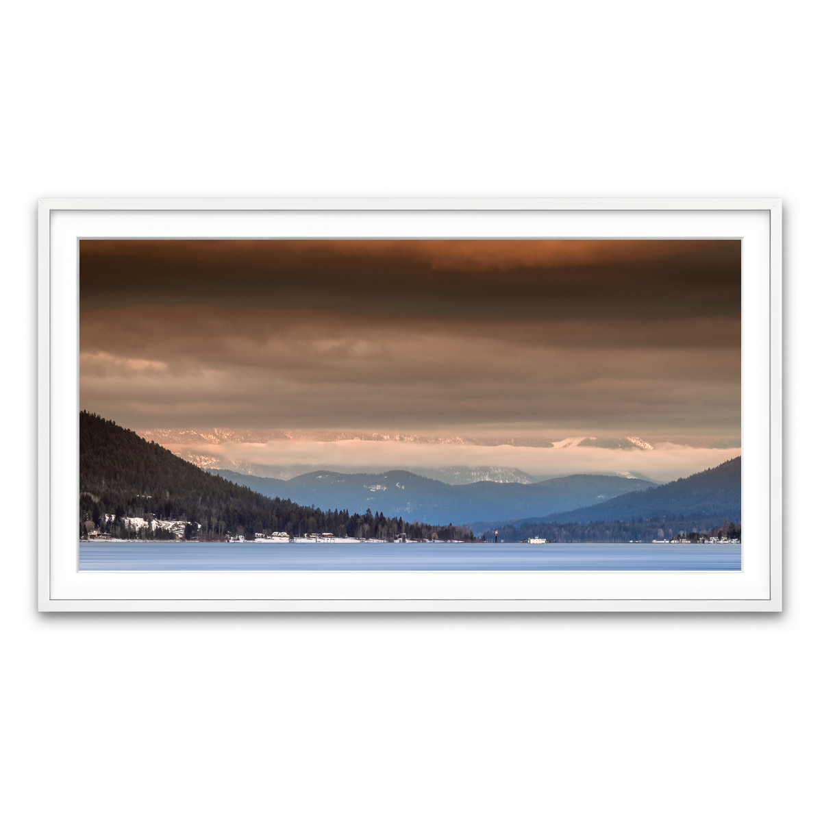 Framed Print 2x1 White