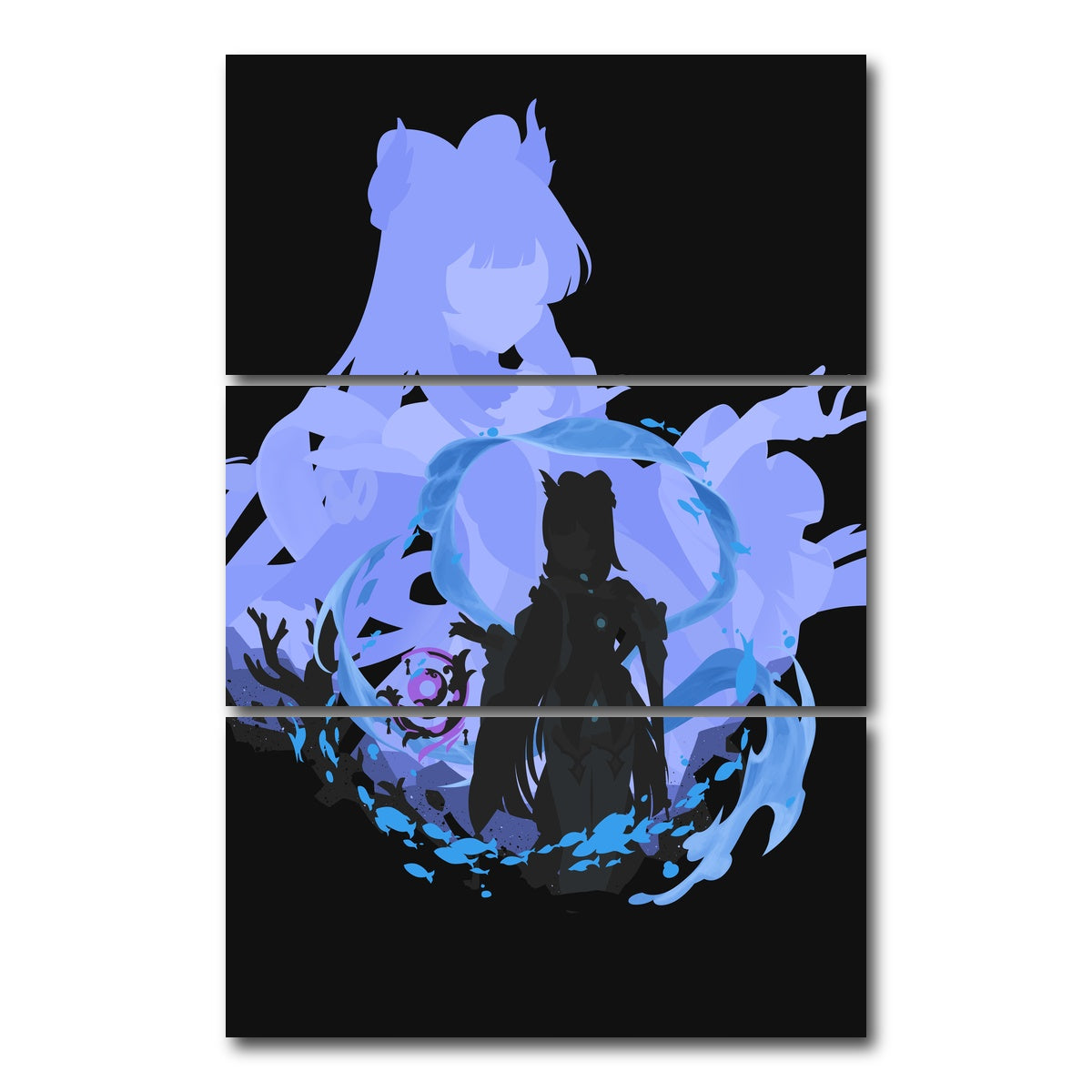 AUTO-MOCKUP WHITE | Kokomi | 3 Piece | Gallery Wrap Canvas | group=12x24_stacked