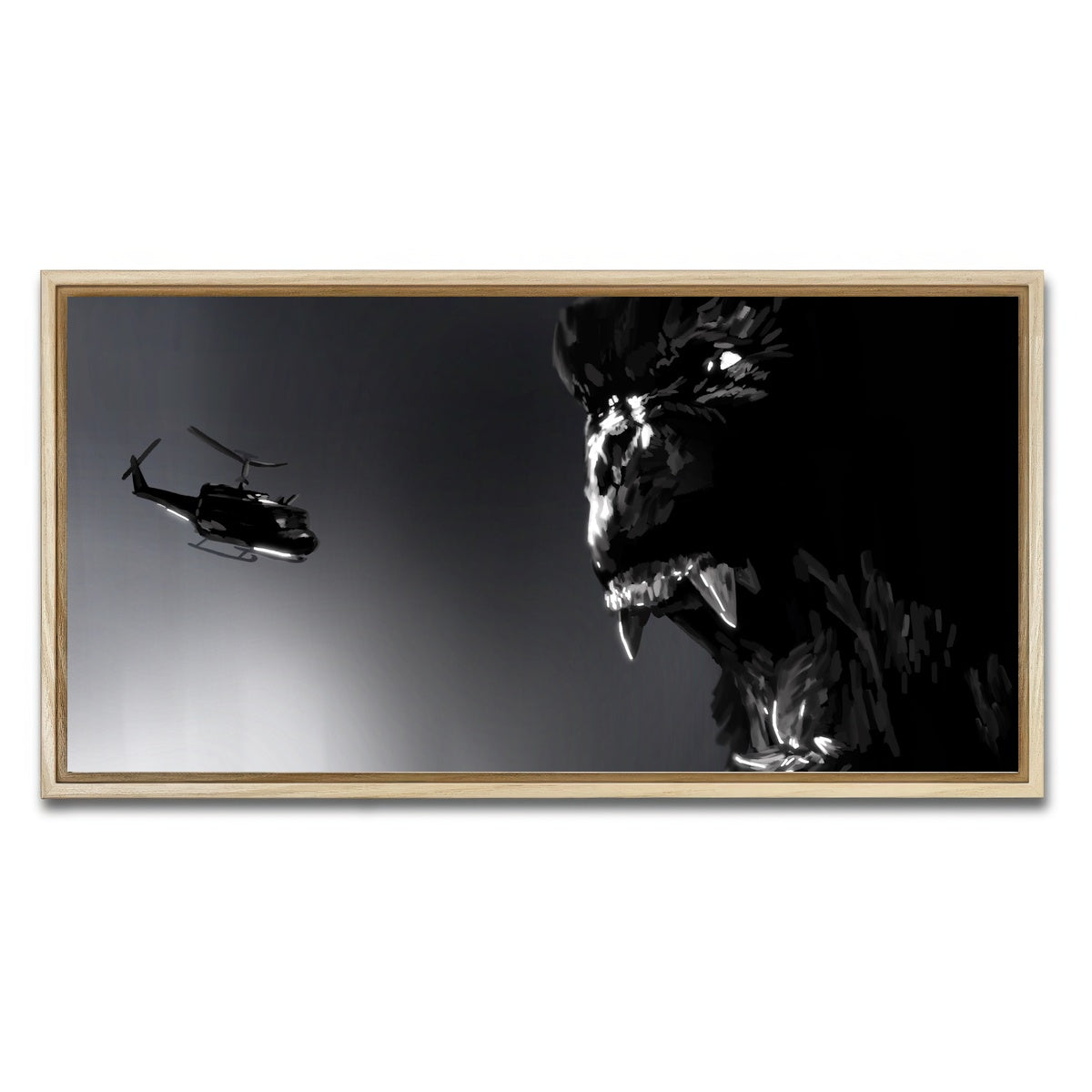 AUTO-MOCKUP WHITE | Kong | 1 Piece | Natural Framed Canvas | group=2x1