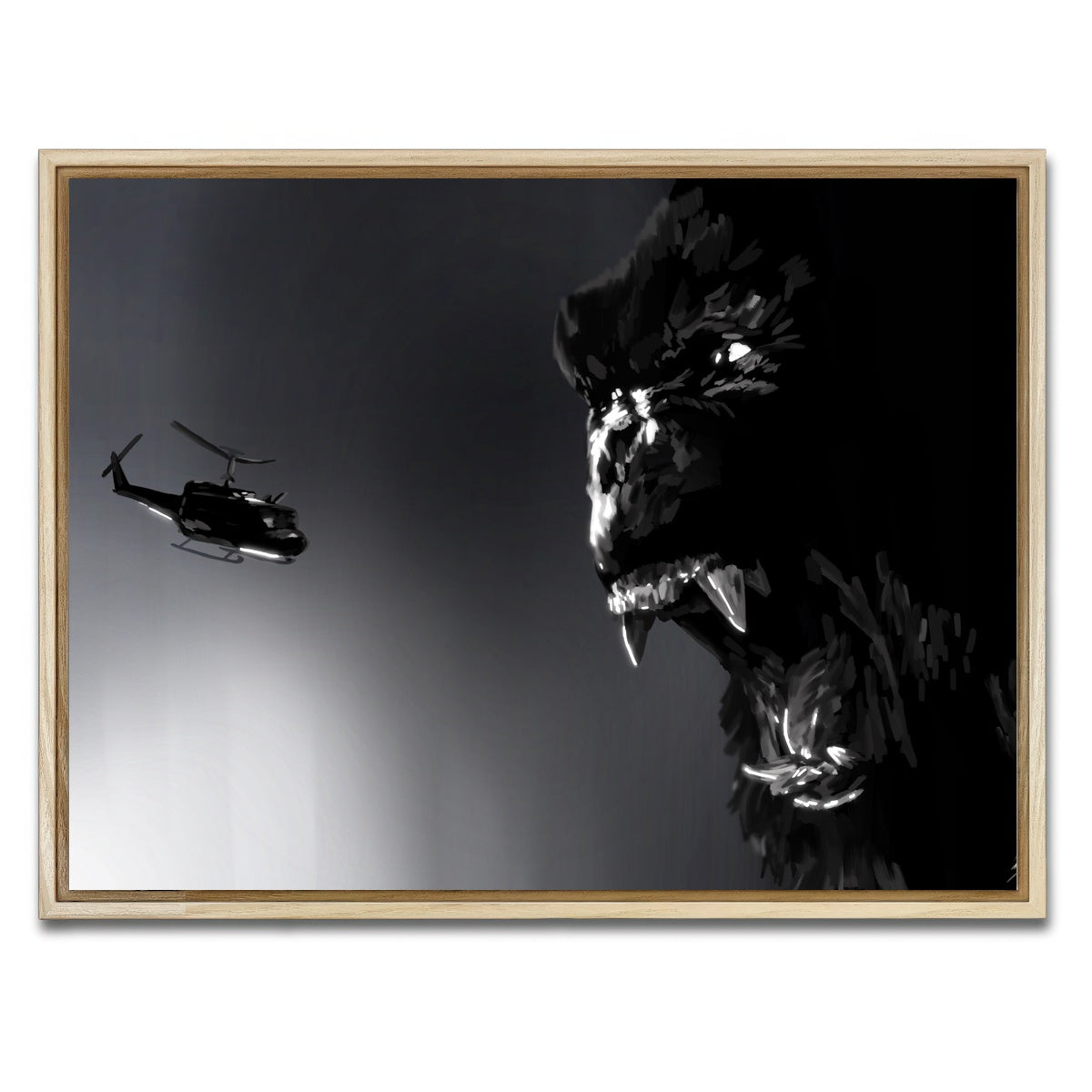 AUTO-MOCKUP WHITE | Kong | 1 Piece | Natural Framed Canvas | group=4x3