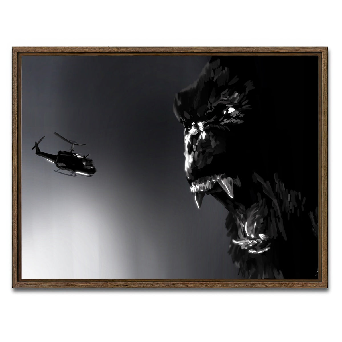 AUTO-MOCKUP WHITE | Kong | 1 Piece | Walnut Framed Canvas | group=4x3