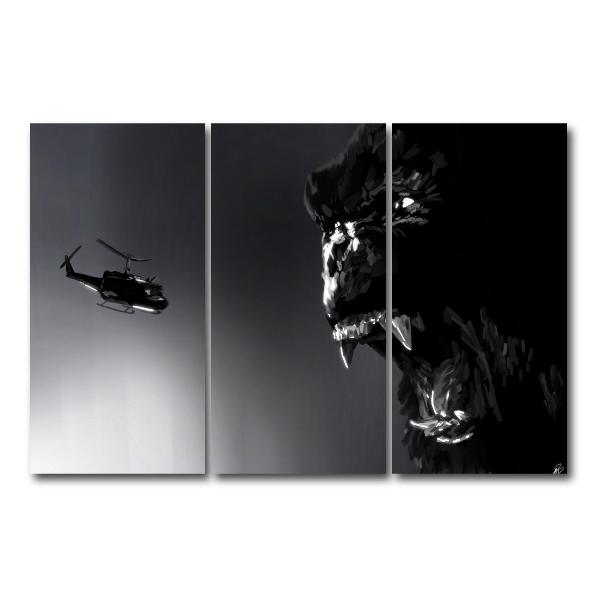 AUTO-MOCKUP WHITE | Kong | 3 Piece | Gallery Wrap Canvas | group=12x24