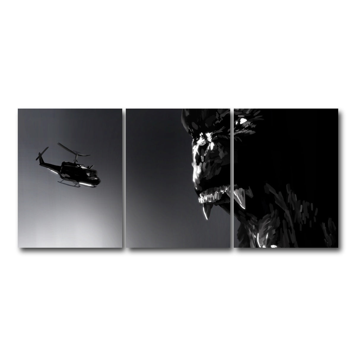 AUTO-MOCKUP WHITE | Kong | 3 Piece | Gallery Wrap Canvas | group=18x24