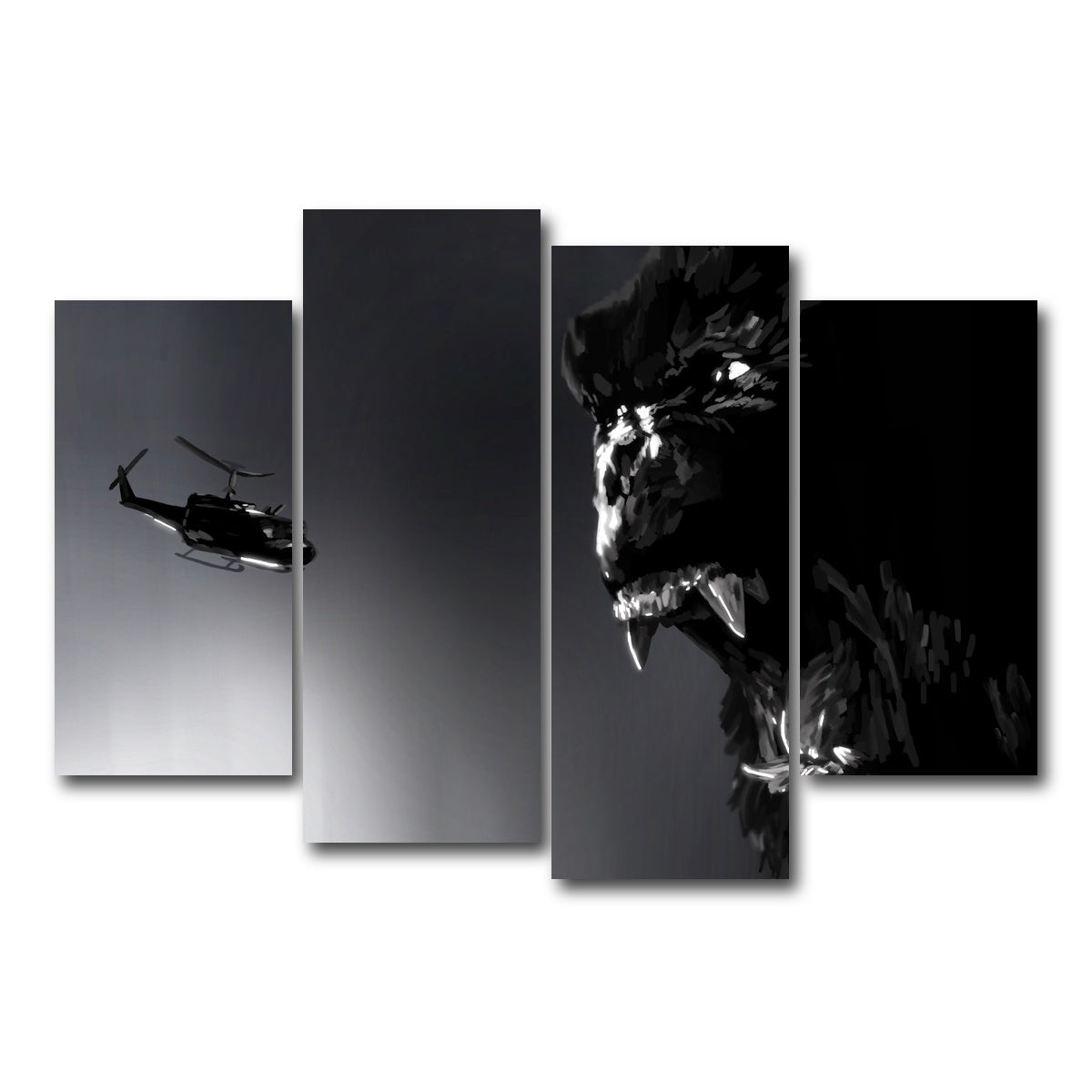 AUTO-MOCKUP WHITE | Kong | 4 Piece | Gallery Wrap Canvas | group=4_short