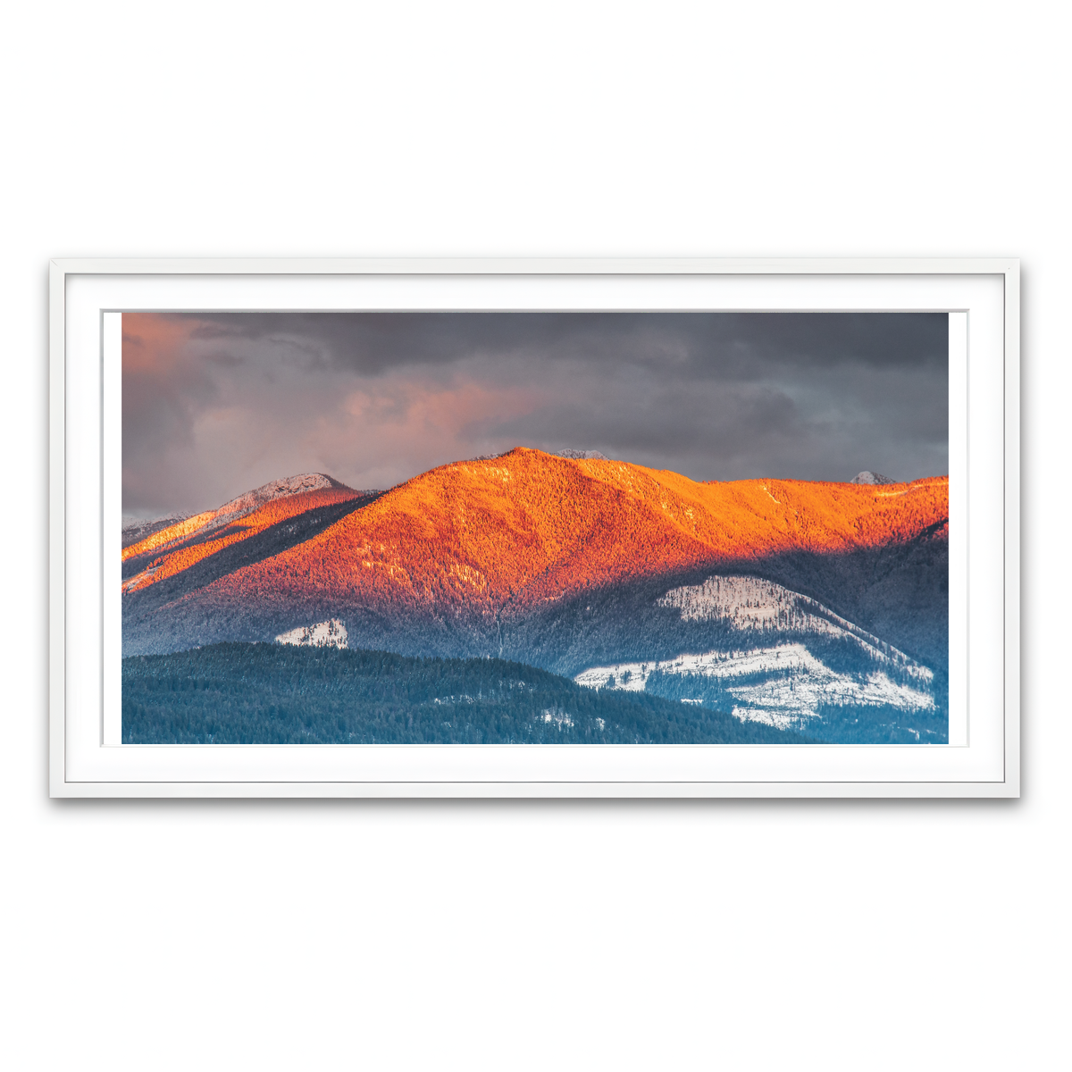 Framed Print 2x1 White