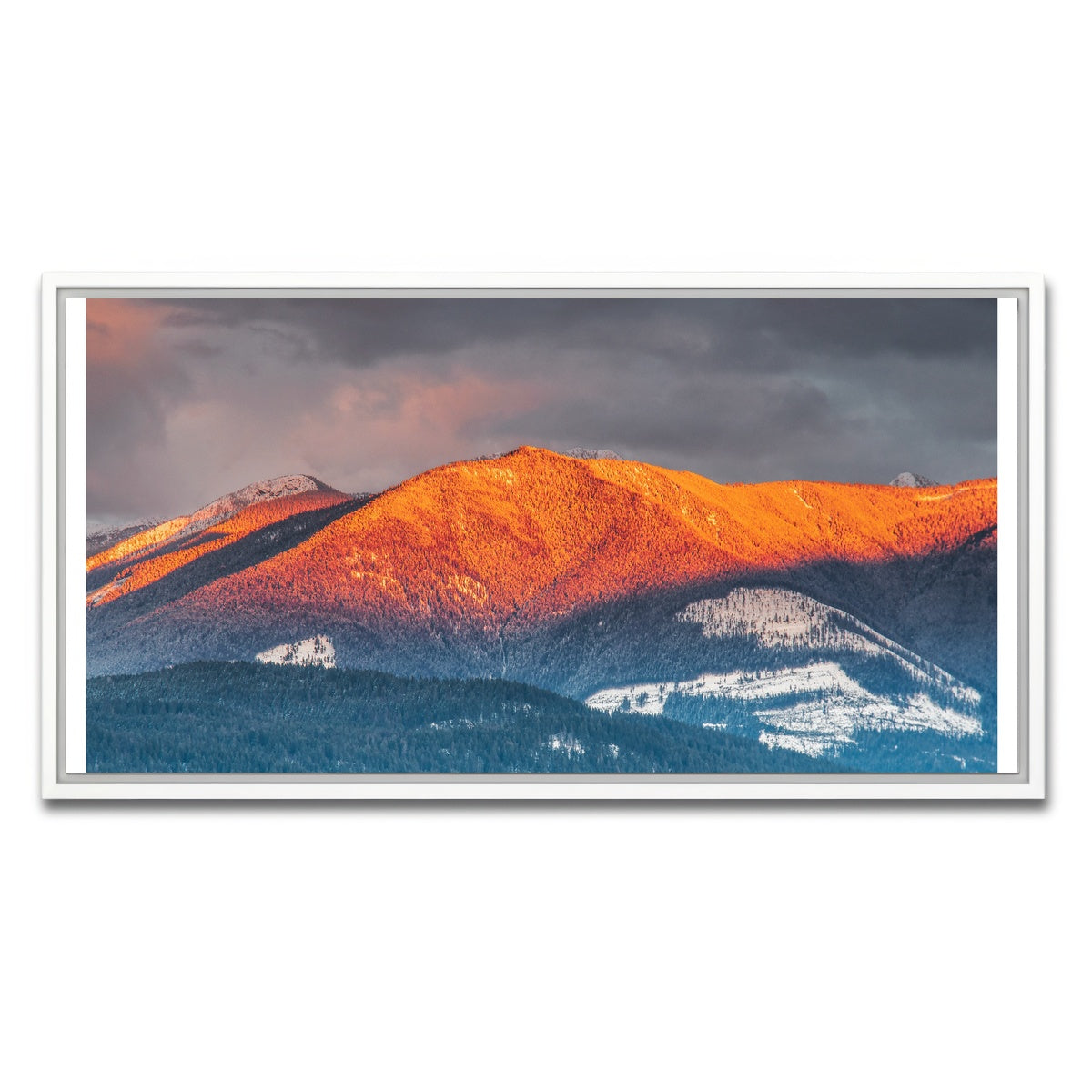 AUTO-MOCKUP WHITE | Kootenay Peaks | 1 Piece | White Framed Canvas | group=2x1