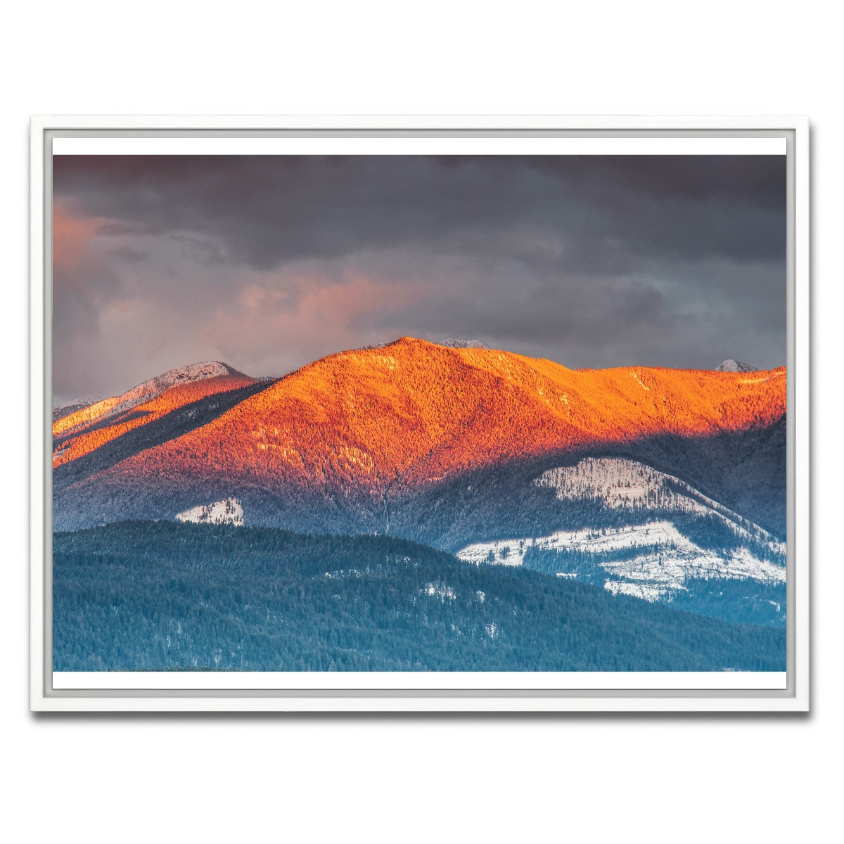 AUTO-MOCKUP WHITE | Kootenay Peaks | 1 Piece | White Framed Canvas | group=4x3