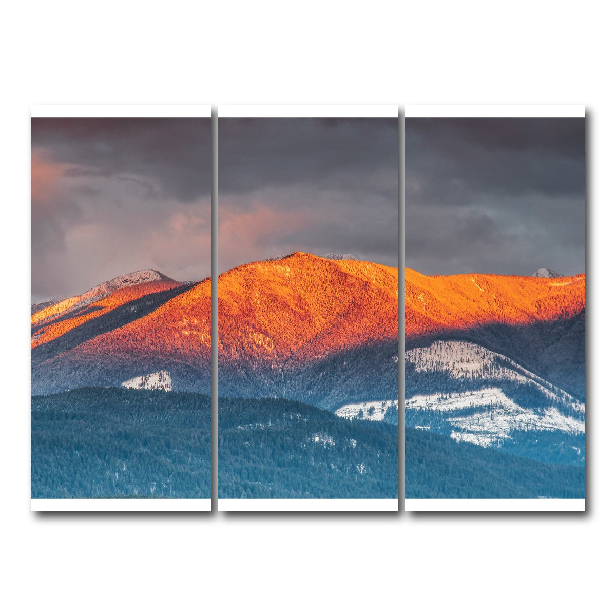 AUTO-MOCKUP WHITE | Kootenay Peaks | 3 Piece | Gallery Wrap Canvas | group=8x18