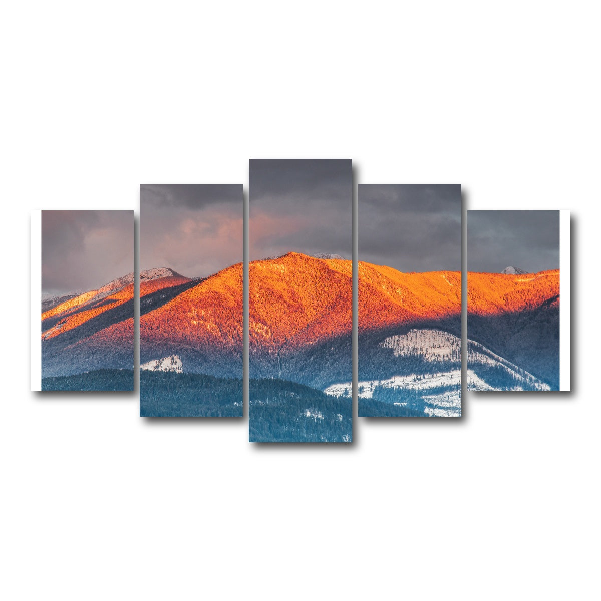 AUTO-MOCKUP WHITE | Kootenay Peaks | 5 Piece | Gallery Wrap Canvas | group=5_normal