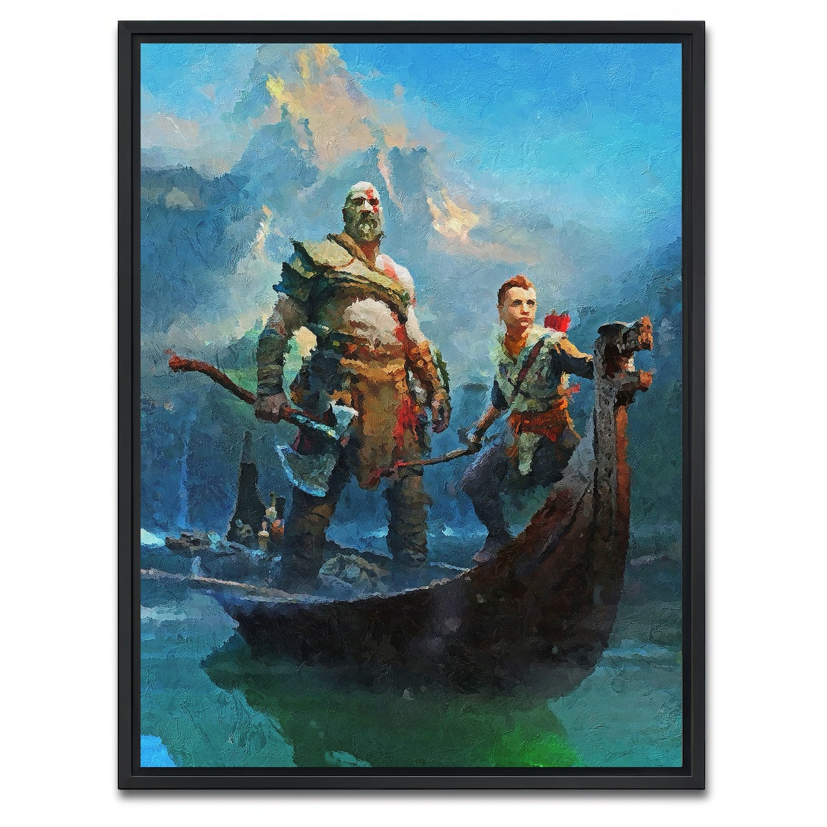 AUTO-MOCKUP WHITE | Kratos | 1 Piece | Black Framed Canvas | group=3x4