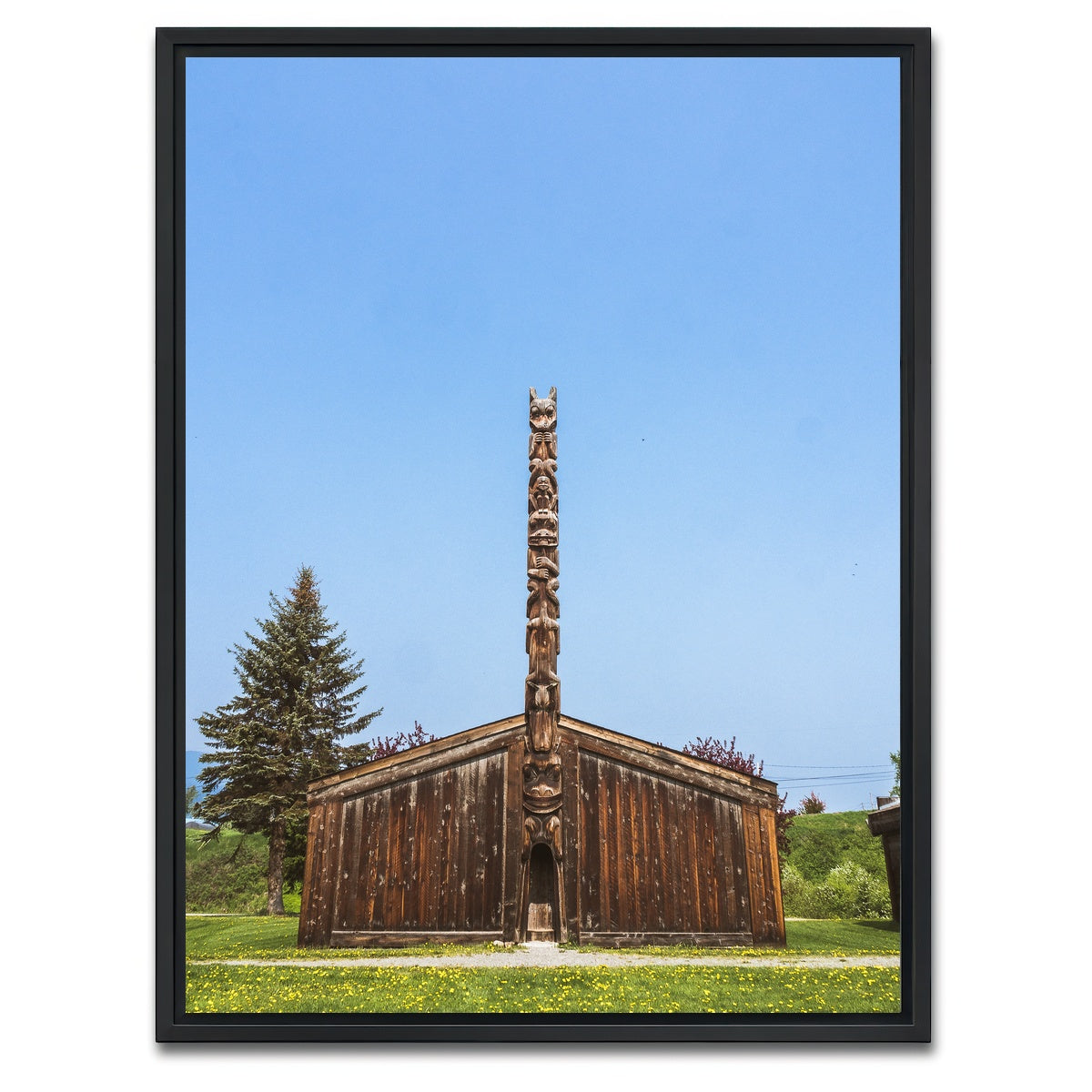 AUTO-MOCKUP WHITE | Ksan First Nations Canada 1 | 1 Piece | Black Framed Canvas | group=3x4