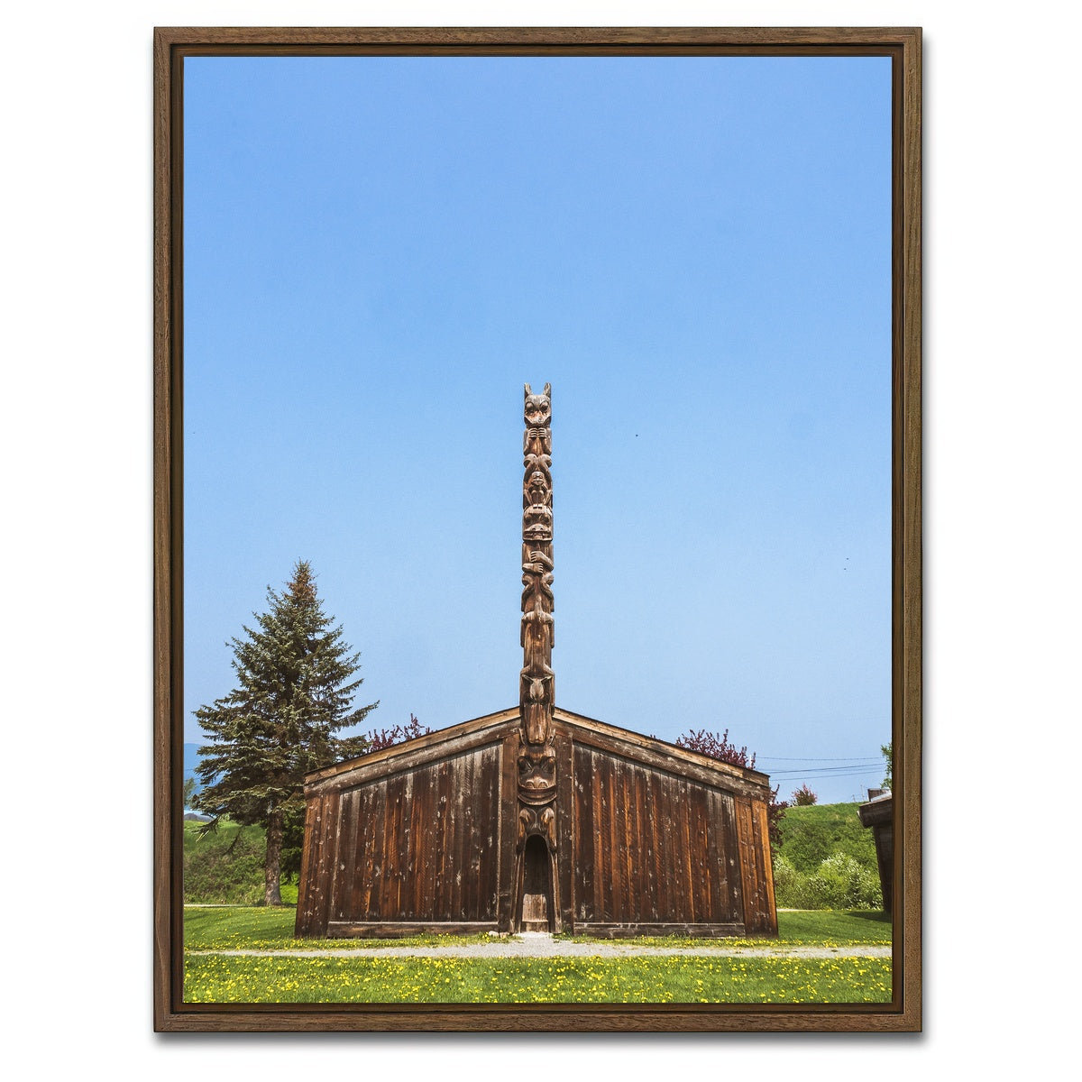 AUTO-MOCKUP WHITE | Ksan First Nations Canada 1 | 1 Piece | Walnut Framed Canvas | group=3x4