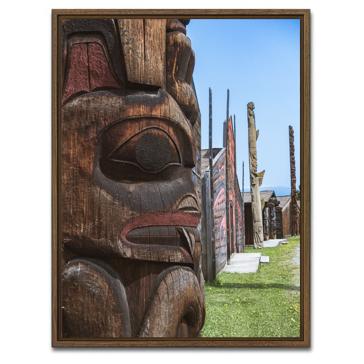 AUTO-MOCKUP WHITE | Ksan First Nations Canada | 1 Piece | Walnut Framed Canvas | group=3x4