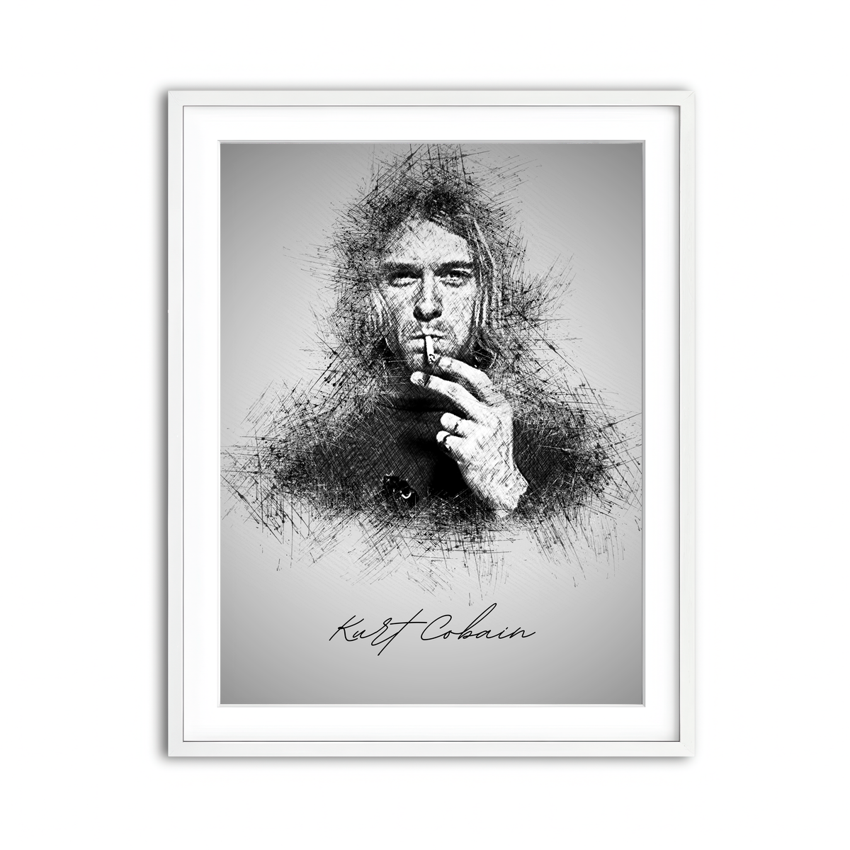 Framed Print 3x4 White