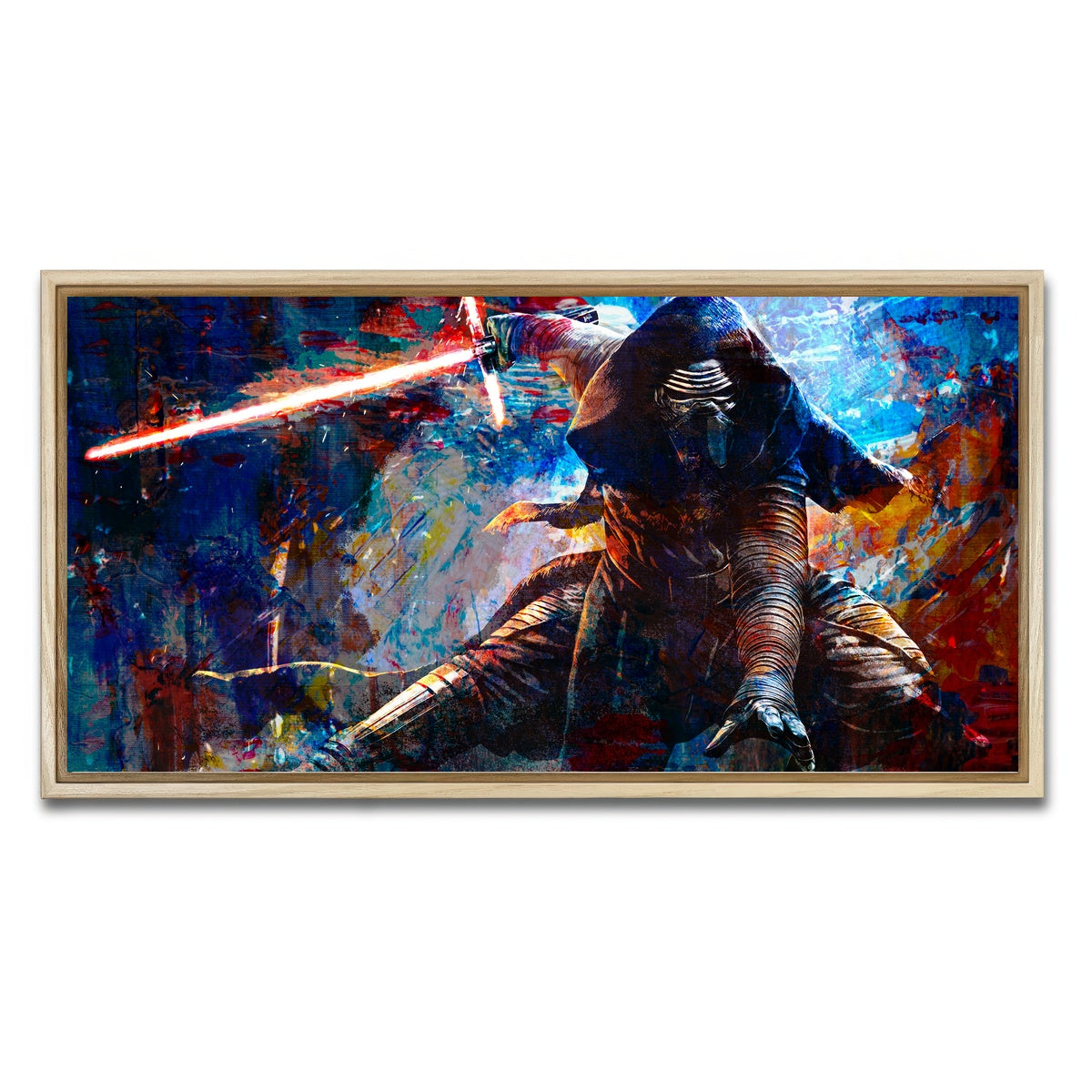 AUTO-MOCKUP WHITE | Kylo Ren Full Armor | 1 Piece | Natural Framed Canvas | group=2x1