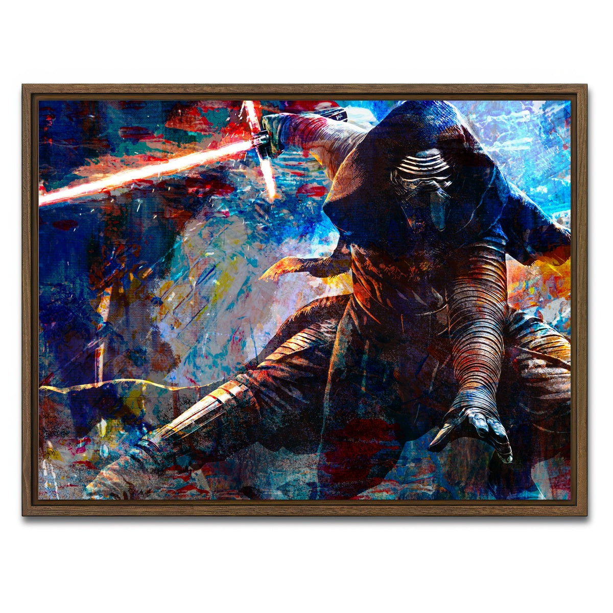 AUTO-MOCKUP WHITE | Kylo Ren Full Armor | 1 Piece | Walnut Framed Canvas | group=4x3