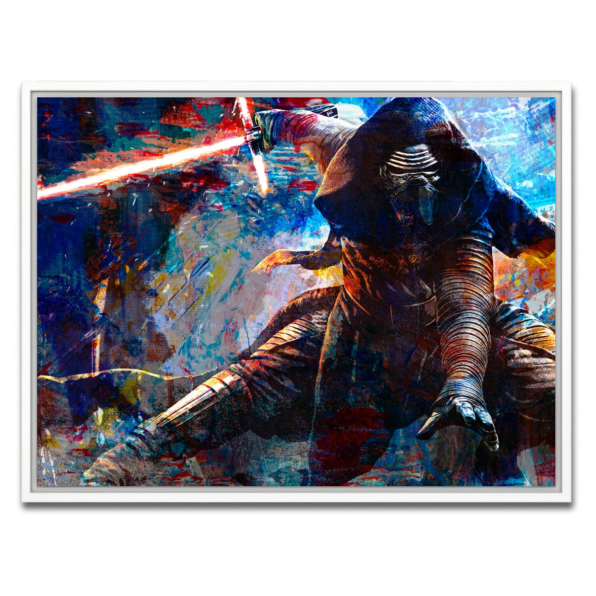 AUTO-MOCKUP WHITE | Kylo Ren Full Armor | 1 Piece | White Framed Canvas | group=4x3