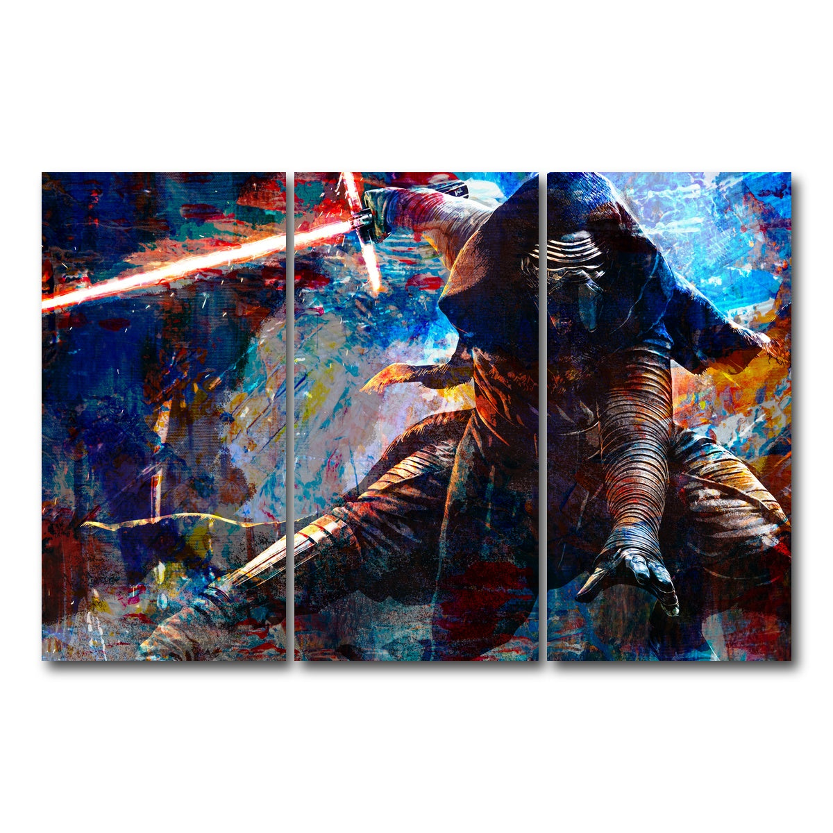 AUTO-MOCKUP WHITE | Kylo Ren Full Armor | 3 Piece | Gallery Wrap Canvas | group=12x24