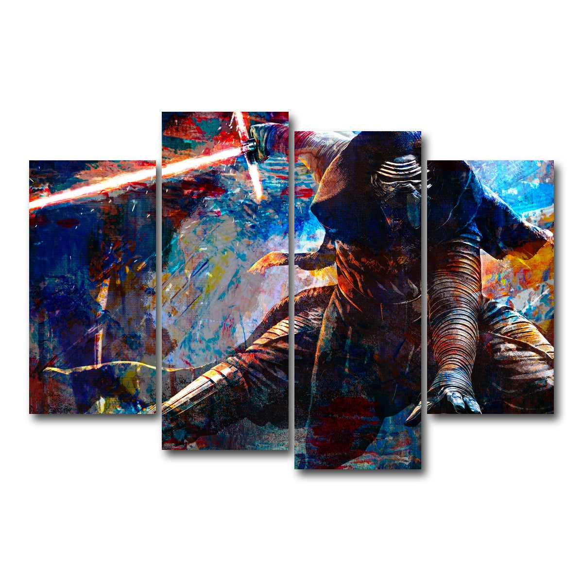 AUTO-MOCKUP WHITE | Kylo Ren Full Armor | 4 Piece | Gallery Wrap Canvas | group=4_short
