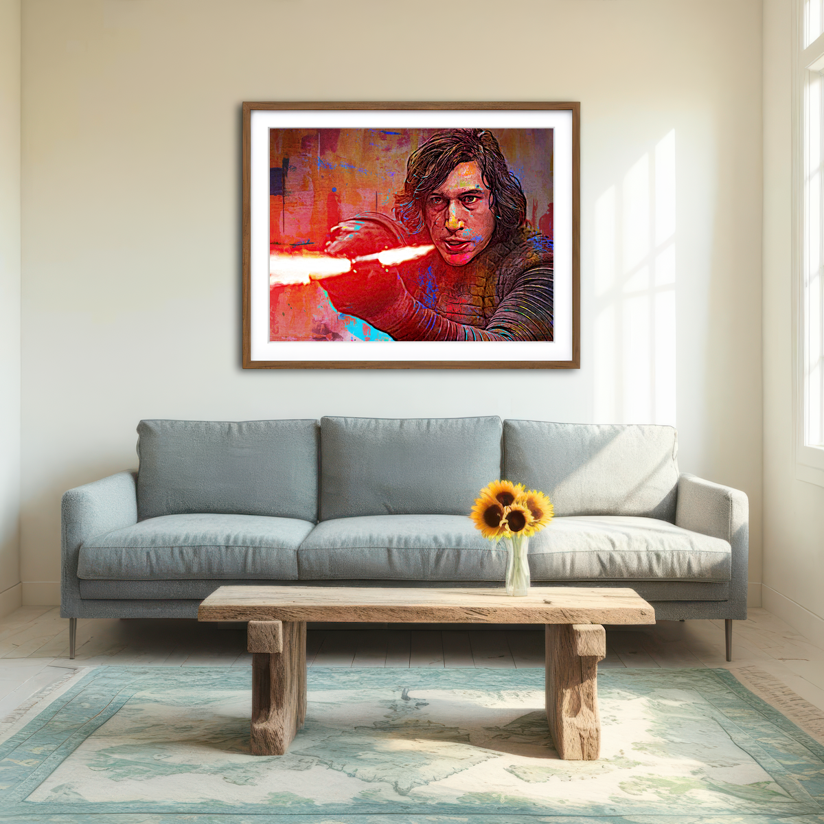 AUTO-MOCKUP ROOM | Kylo Ren Wall Art