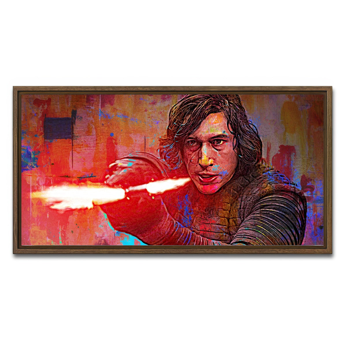 AUTO-MOCKUP WHITE | Kylo Ren | 1 Piece | Walnut Framed Canvas | group=2x1