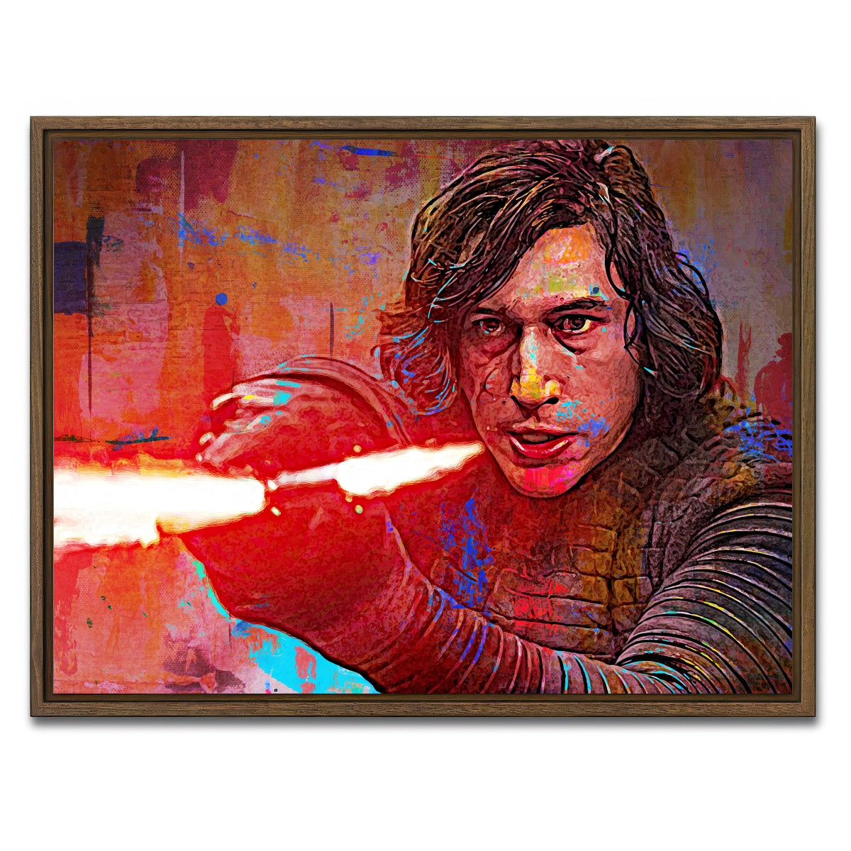 AUTO-MOCKUP WHITE | Kylo Ren | 1 Piece | Walnut Framed Canvas | group=4x3