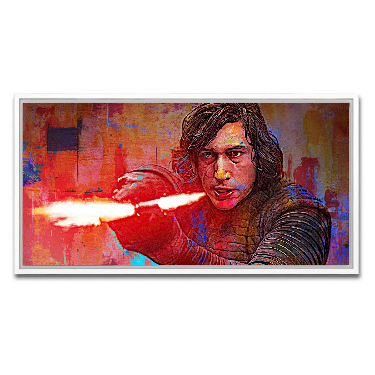 AUTO-MOCKUP WHITE | Kylo Ren | 1 Piece | White Framed Canvas | group=2x1