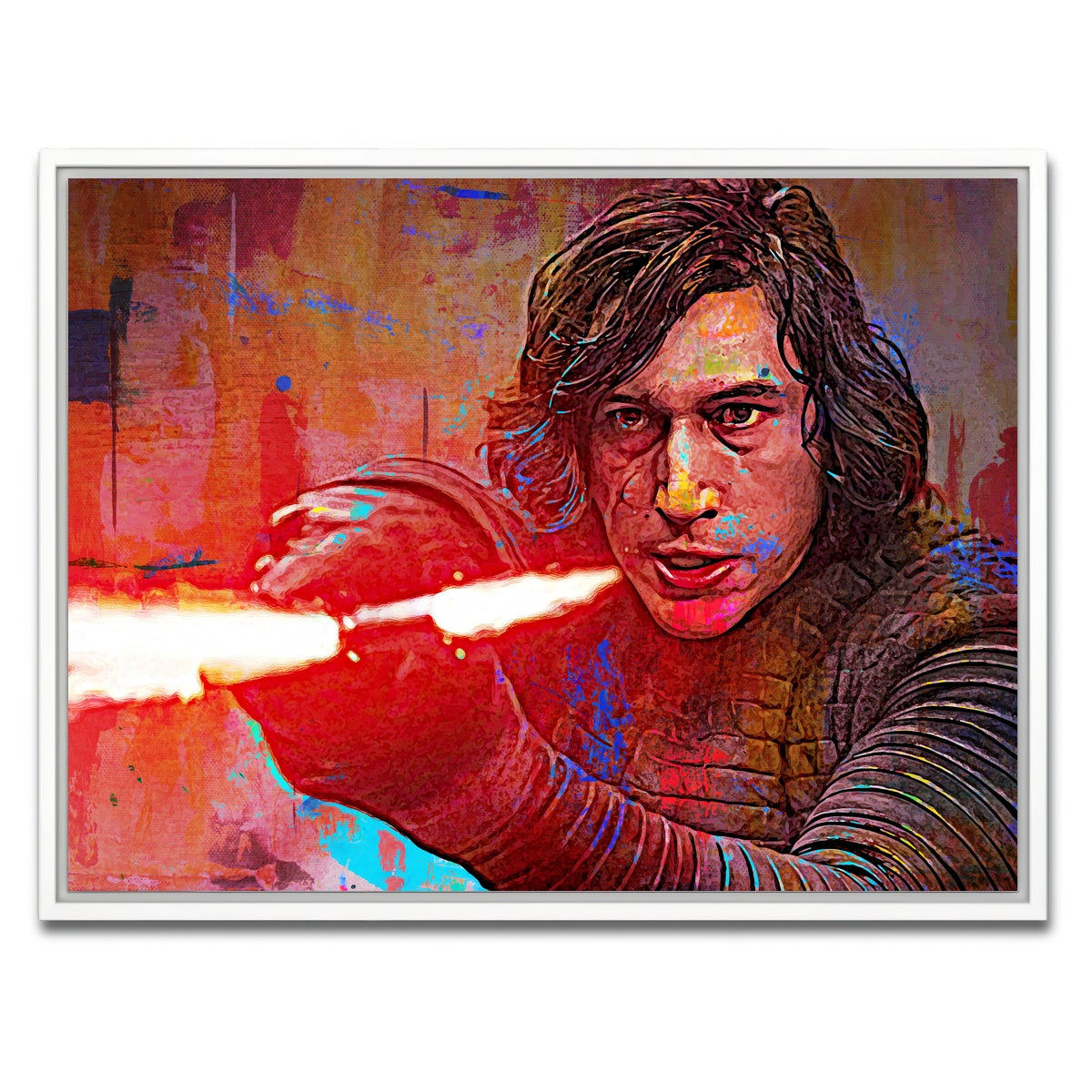 AUTO-MOCKUP WHITE | Kylo Ren | 1 Piece | White Framed Canvas | group=4x3
