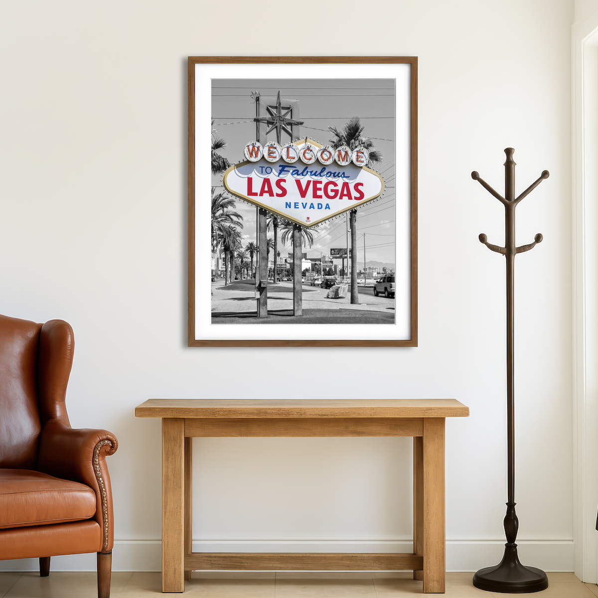 AUTO-MOCKUP ROOM | LAS VEGAS Sign - Colorkey Wall Art