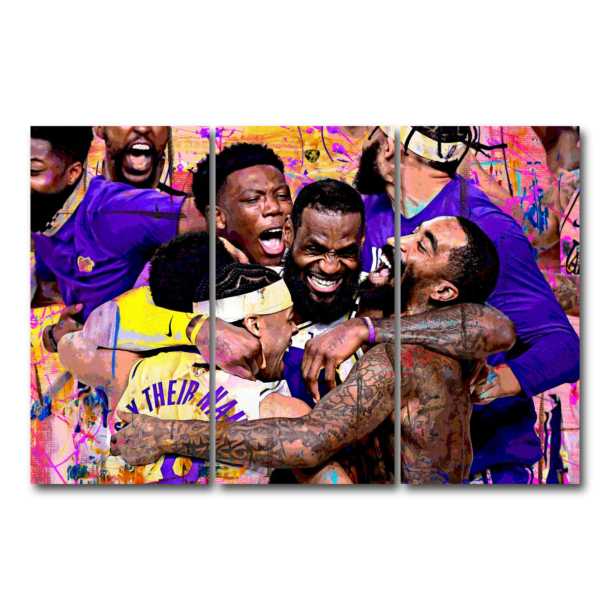 AUTO-MOCKUP WHITE | LA Celebration | 3 Piece | Gallery Wrap Canvas | group=12x24