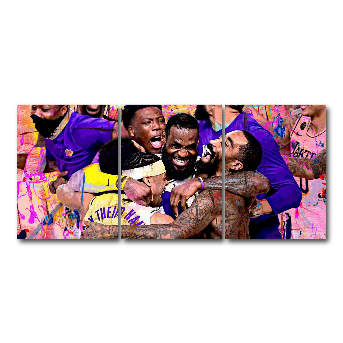 AUTO-MOCKUP WHITE | LA Celebration | 3 Piece | Gallery Wrap Canvas | group=18x24