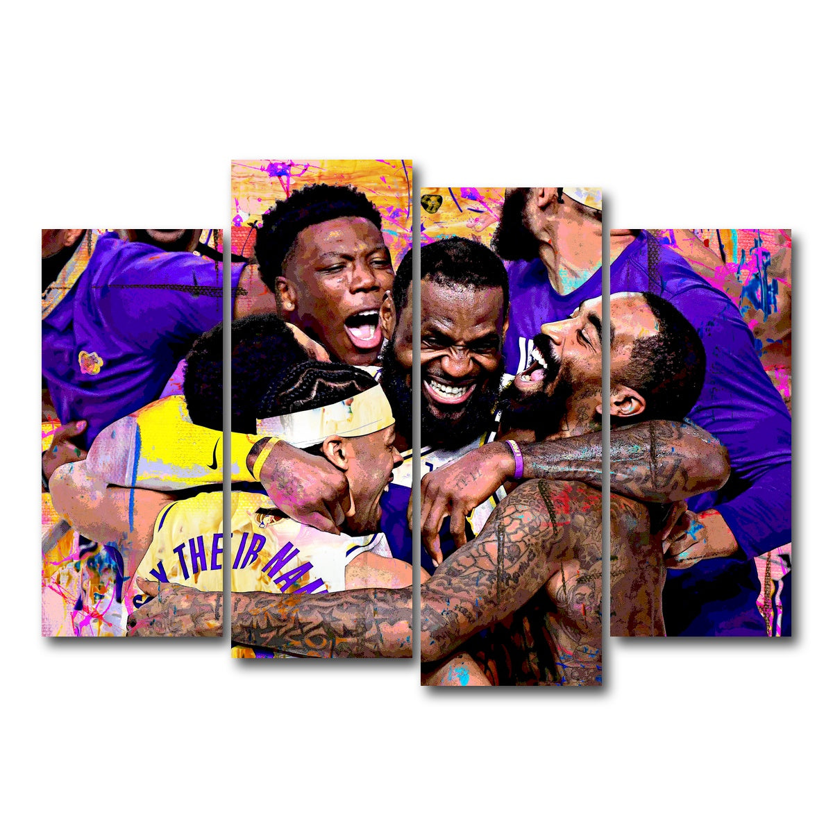 AUTO-MOCKUP WHITE | LA Celebration | 4 Piece | Gallery Wrap Canvas | group=4_normal