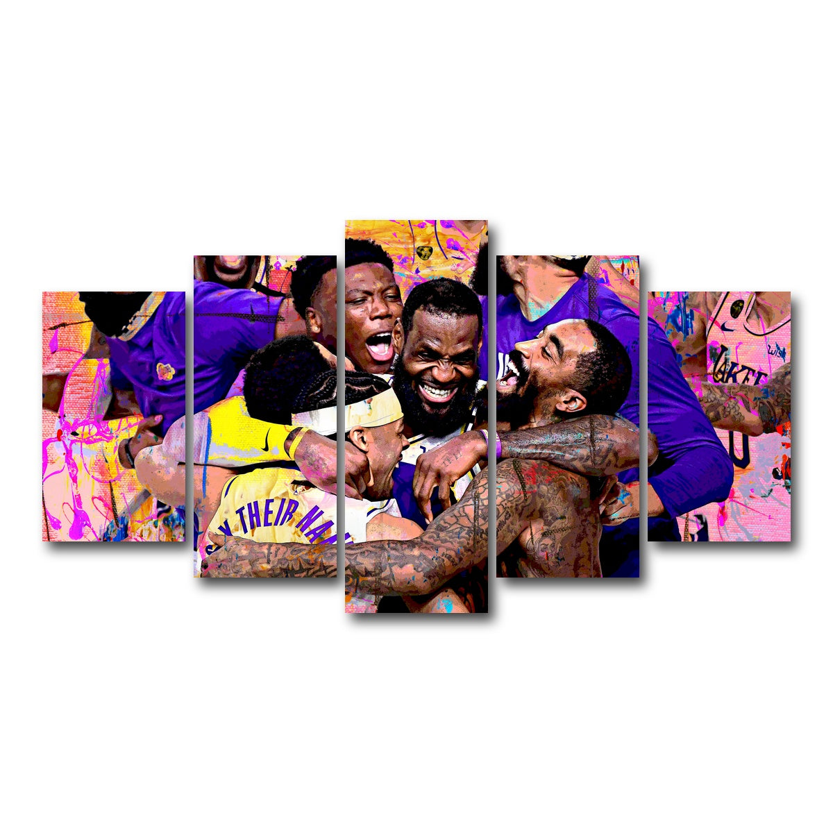 AUTO-MOCKUP WHITE | LA Celebration | 5 Piece | Gallery Wrap Canvas | group=5_normal