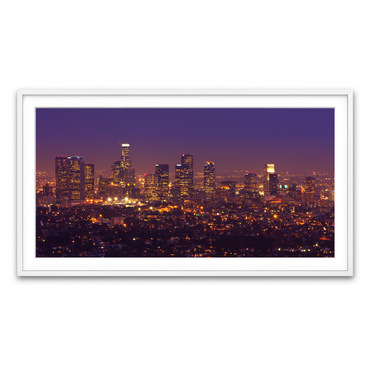 Framed Print 2x1 White
