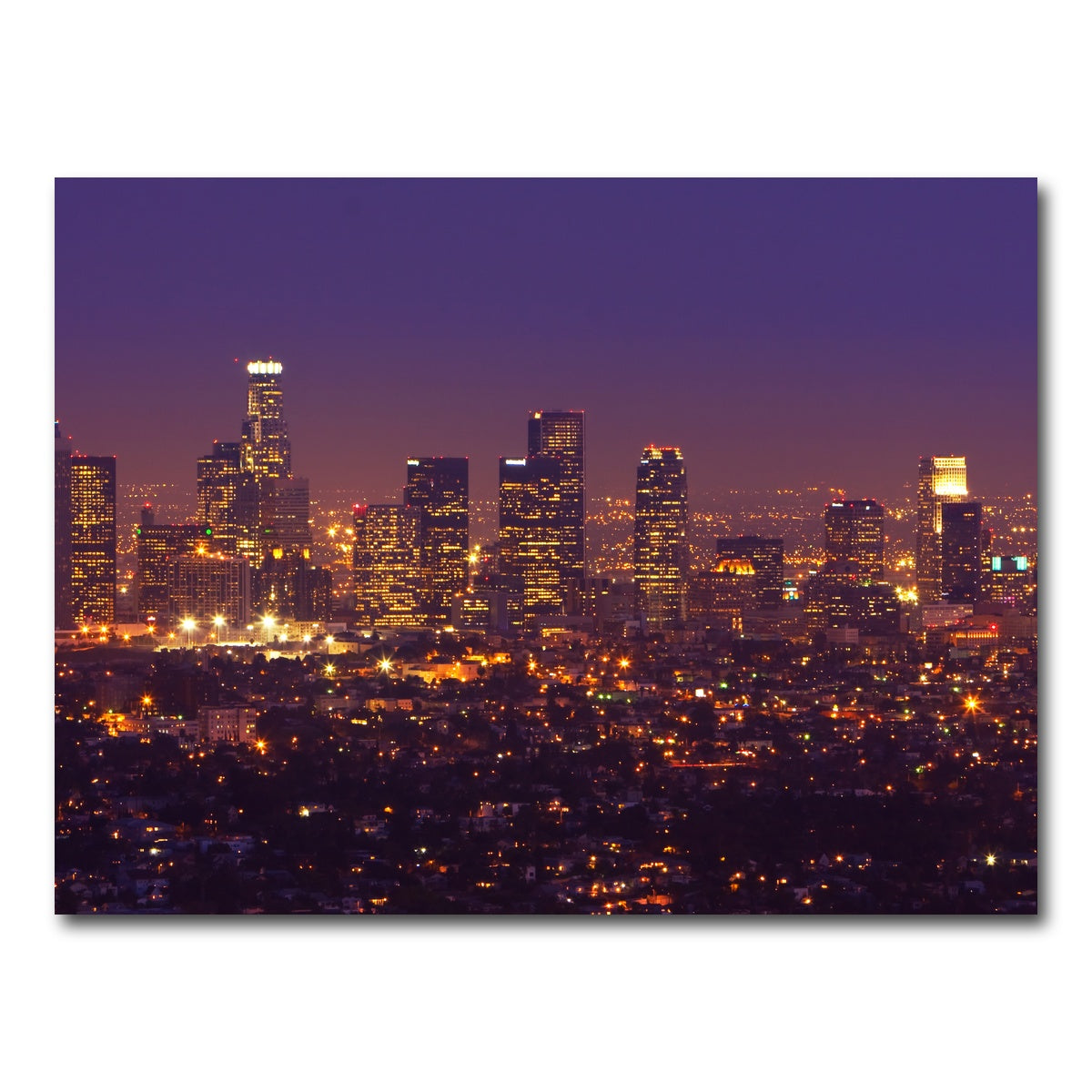 AUTO-MOCKUP WHITE | LA Skyline | 1 Piece | Gallery Wrap Canvas | group=4x3