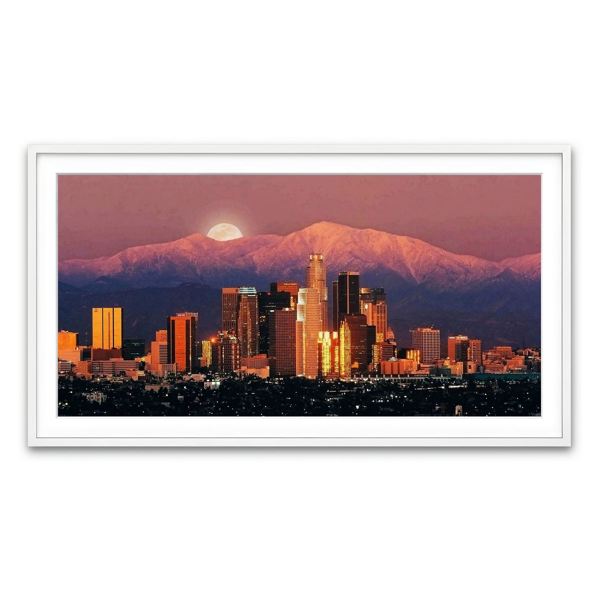 Framed Print 2x1 White