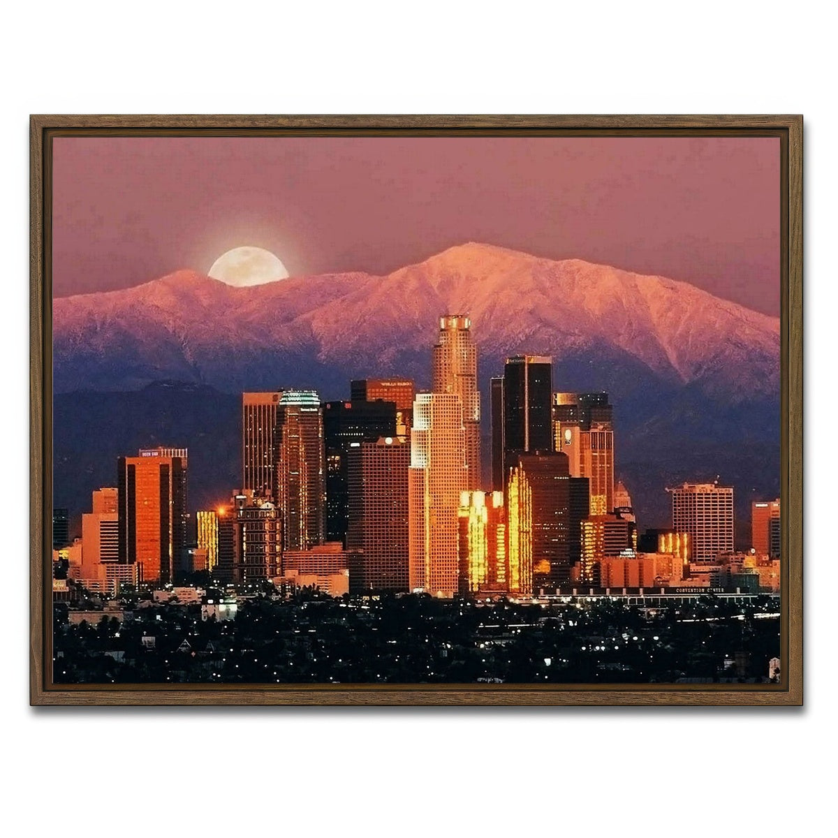 AUTO-MOCKUP WHITE | LA | 1 Piece | Walnut Framed Canvas | group=4x3